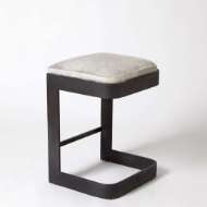 Picture of REGAN BAR STOOL W/GREY HAIR-ON-HIDE-GRAPHITE