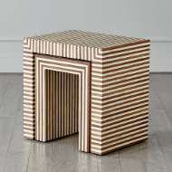 Picture of SIENNA NESTING END TABLES-WALNUT/BONE