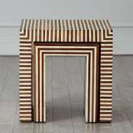 Picture of SIENNA NESTING END TABLES-WALNUT/BONE