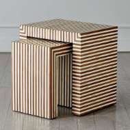 Picture of SIENNA NESTING END TABLES-WALNUT/BONE