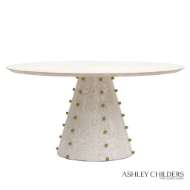 Picture of SPHERES DINING TABLE-WHITE BURL