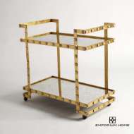 Picture of QUARTZ STUD BAR CART-GOLD LEAF