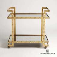 Picture of QUARTZ STUD BAR CART-GOLD LEAF