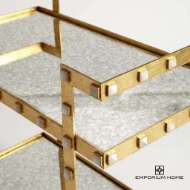 Picture of QUARTZ STUD BAR CART-GOLD LEAF