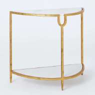 Picture of DEMILUNE SIDE TABLE-GOLD