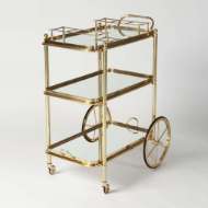 Picture of ENGLISH BAR CART AND TEA TROLLEY-BRASS