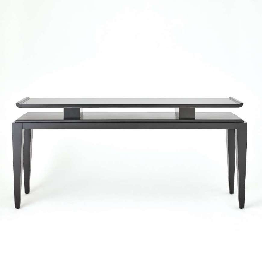 Picture of POISE CONSOLE TABLE-BLACK SATIN