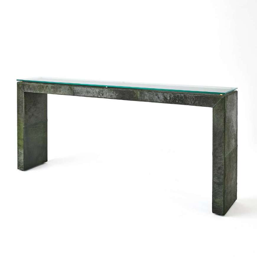 Picture of POSH CONSOLE-HAIR-ON-HIDE GREEN