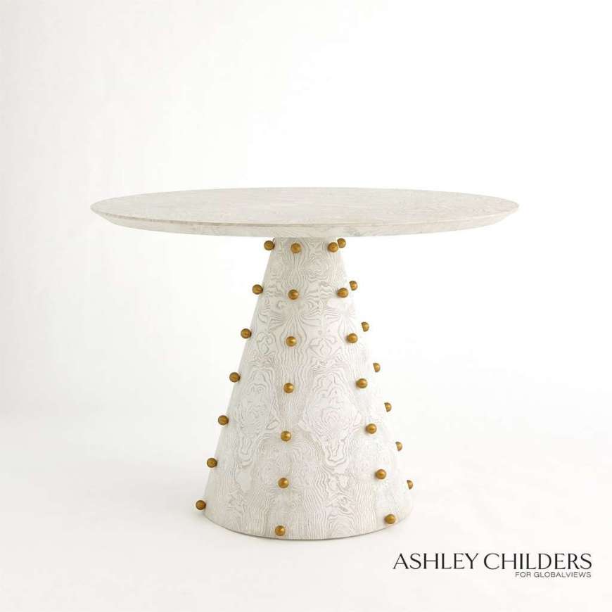 Picture of SPHERES CENTER TABLE-WHITE BURL