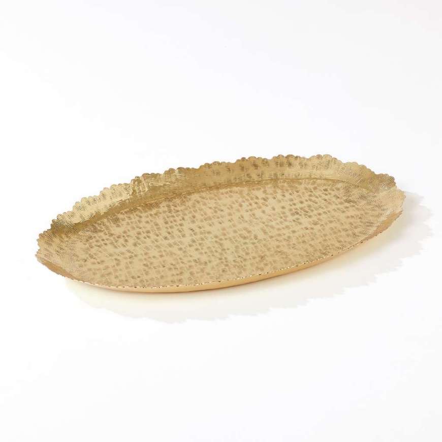 Picture of HAMMERED OVAL TRAY-BRASS