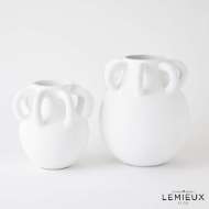 Picture of AMPHORA LOOP VASE COLLECTION-WHITE