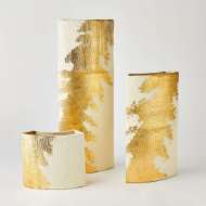 Picture of SPLASHY GOLD LEAF VASES