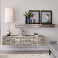 Picture of ABSTRACT BLOCK FLOATING SHELF-NICKEL