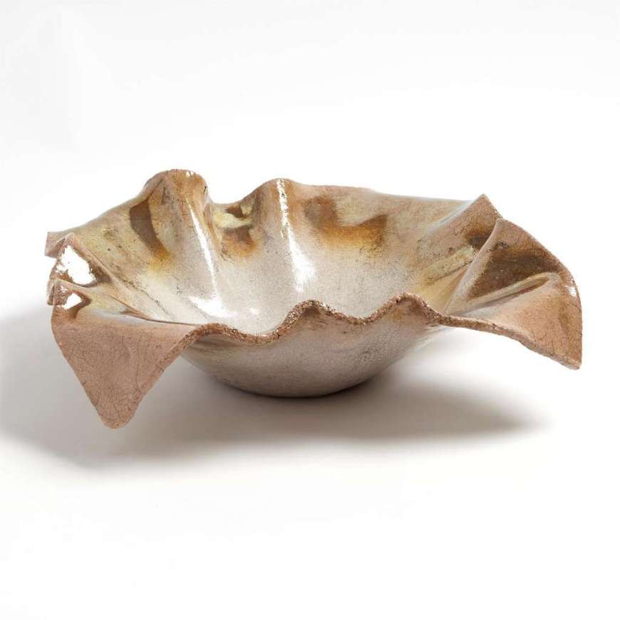 Picture of FOLDED RIPPLE BOWL-RAKU