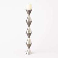 Picture of ITALIAN DIAMOND CANDLE HOLDER-GUNMETAL/NICKEL