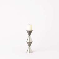 Picture of ITALIAN DIAMOND CANDLE HOLDER-GUNMETAL/NICKEL