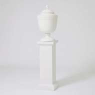 Picture of VILLA GREEK KEY URN-MATTE WHITE