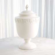 Picture of VILLA GREEK KEY URN-MATTE WHITE