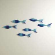 Picture of S/6 WALL FISH-BLUE-LG