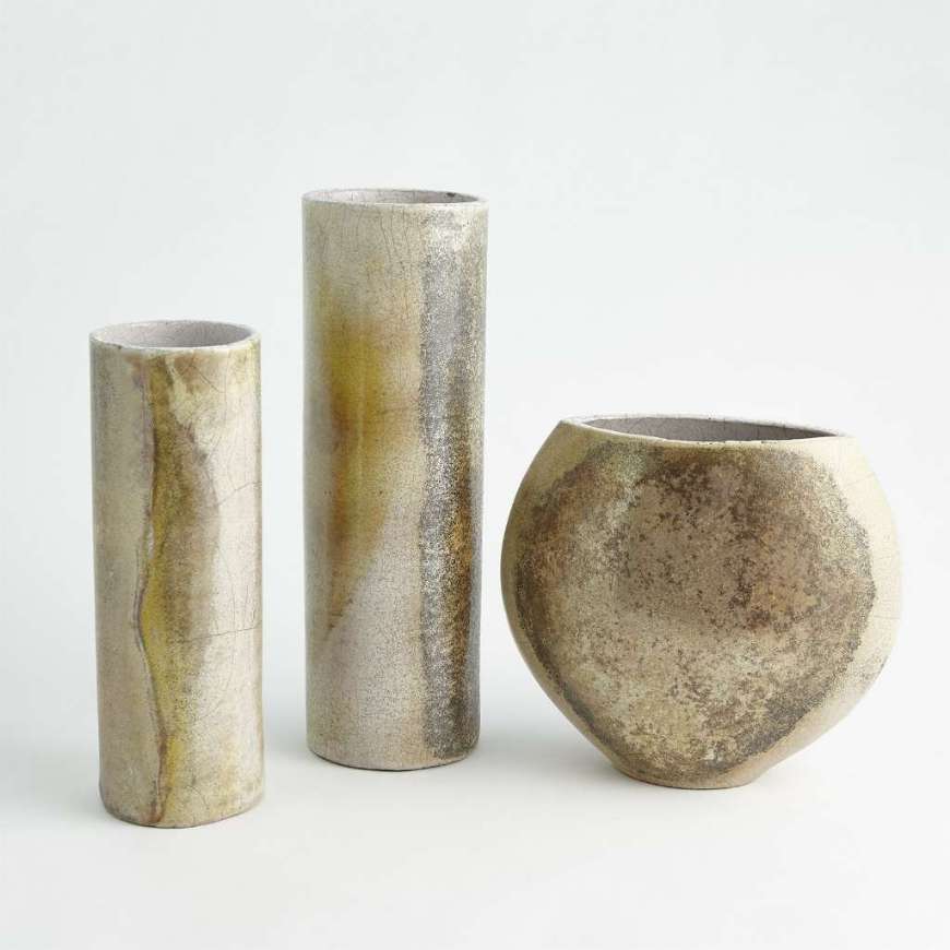 Picture of GOLDEN RAKU VASES