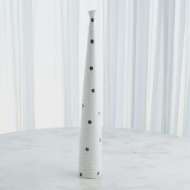 Picture of SPOTTED TAPERED VASES-WHITE W/BLACK SPOTS