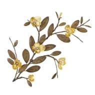 Picture of MAGNOLIA BRANCH WALL ART-ANTIQUE BRASS/GOLD