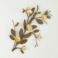 Picture of MAGNOLIA BRANCH WALL ART-ANTIQUE BRASS/GOLD