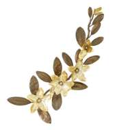 Picture of MAGNOLIA BRANCH WALL ART-ANTIQUE BRASS/GOLD