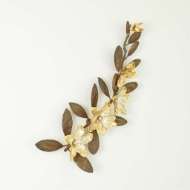 Picture of MAGNOLIA BRANCH WALL ART-ANTIQUE BRASS/GOLD