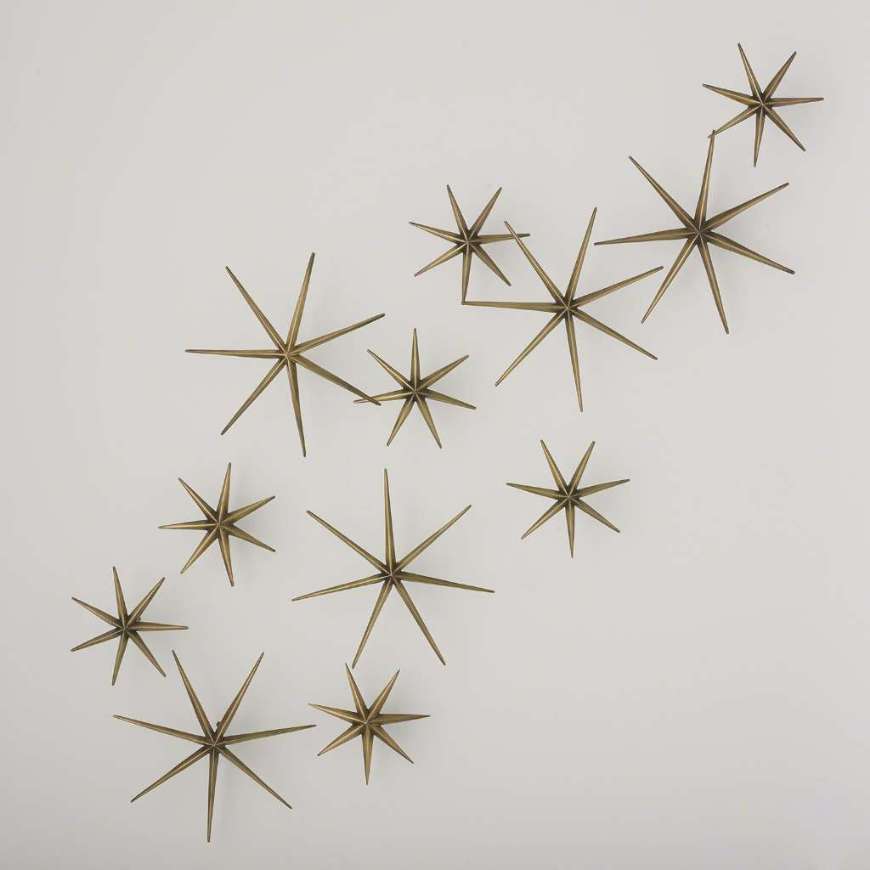 Picture of S/12 ETOILE WALL DECOR-BRASS