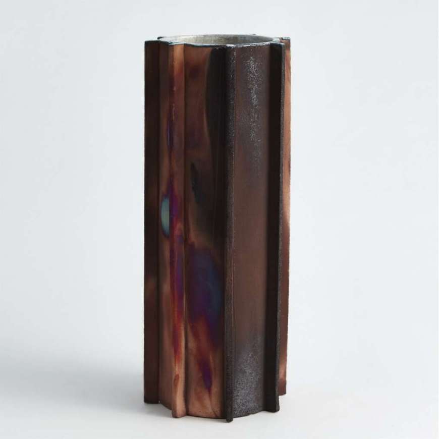 Picture of RIBBED RAKU VASE