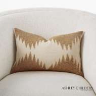 Picture of TRISTAN PILLOW-GOLD SEED BEADS/BONE