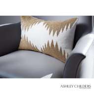 Picture of TRISTAN PILLOW-GOLD SEED BEADS/BONE