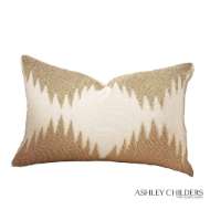 Picture of TRISTAN PILLOW-GOLD SEED BEADS/BONE