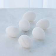 Picture of S/6 ALABASTER EGGS-WHITE