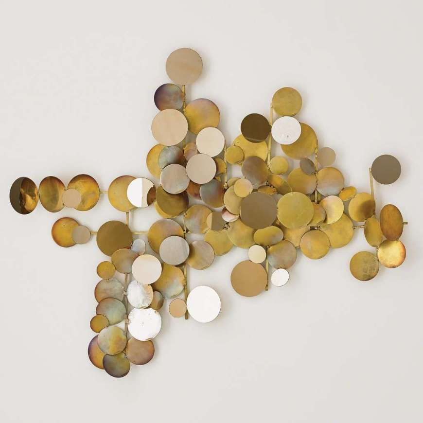 Picture of DOT WALL DECOR-BRASS/GOLD