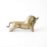 Picture of SAMPSON BULL SCULPTURE-ANTIQUE BRASS