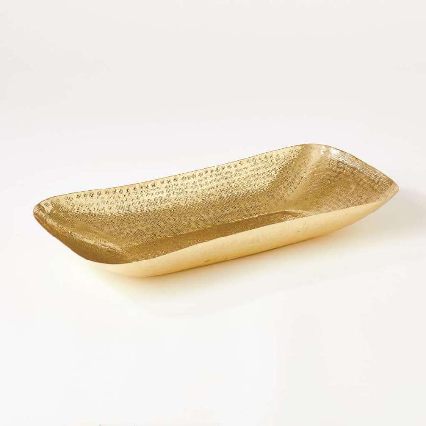 Picture of HAMMERED OVAL BOWL-BRASS