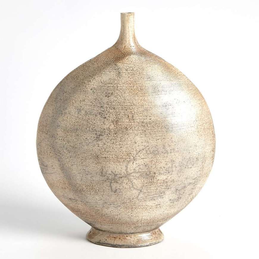 Picture of ROUND RAKU VASE-SAND