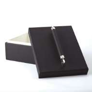 Picture of WRAPPED LEATHER HANDLE BOX-BLACK