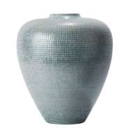 Picture of BULBOUS VASES-REACTIVE SILVER BLUE