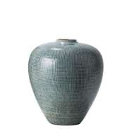 Picture of BULBOUS VASES-REACTIVE SILVER BLUE