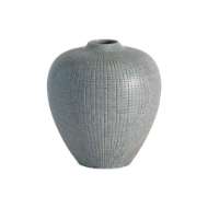 Picture of BULBOUS VASES-REACTIVE SILVER BLUE