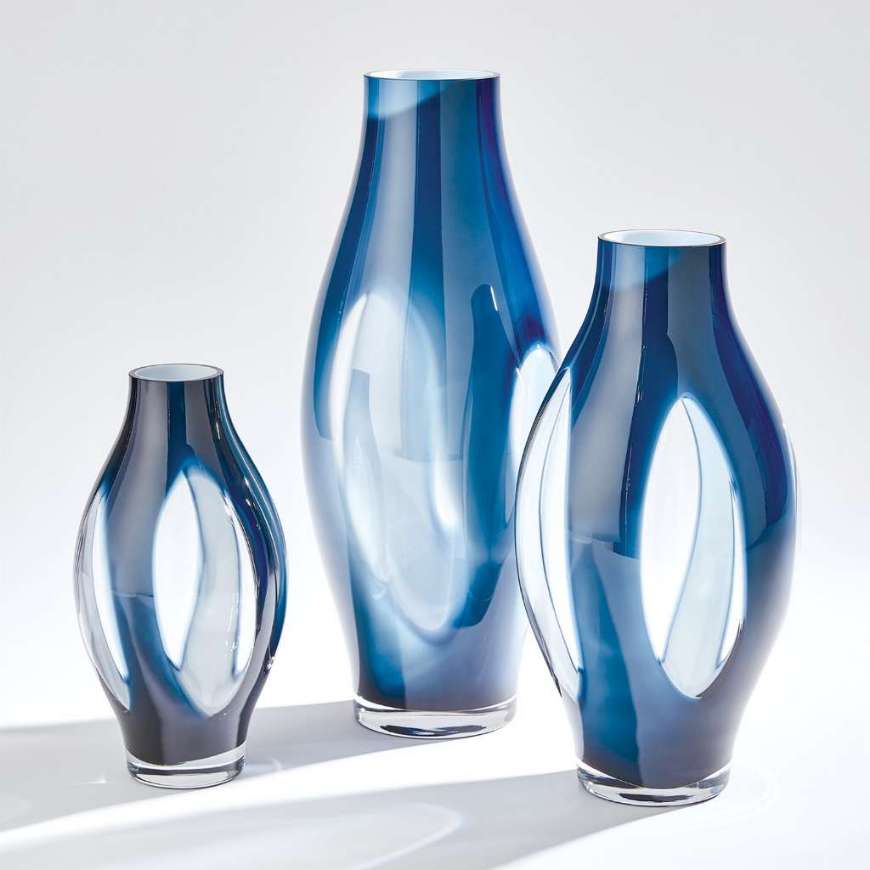 Picture of FLY THROUGH VASES-NIGHT BLUE