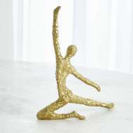 Picture of FIGURAL MALE DANCER-OUTSTRETCHED SINGLE LEG-TEXTURED GOLD