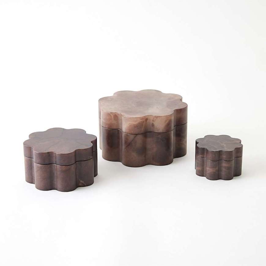 Picture of CUMULUS ALABASTER WIDE BOXES-CHOCOLATE