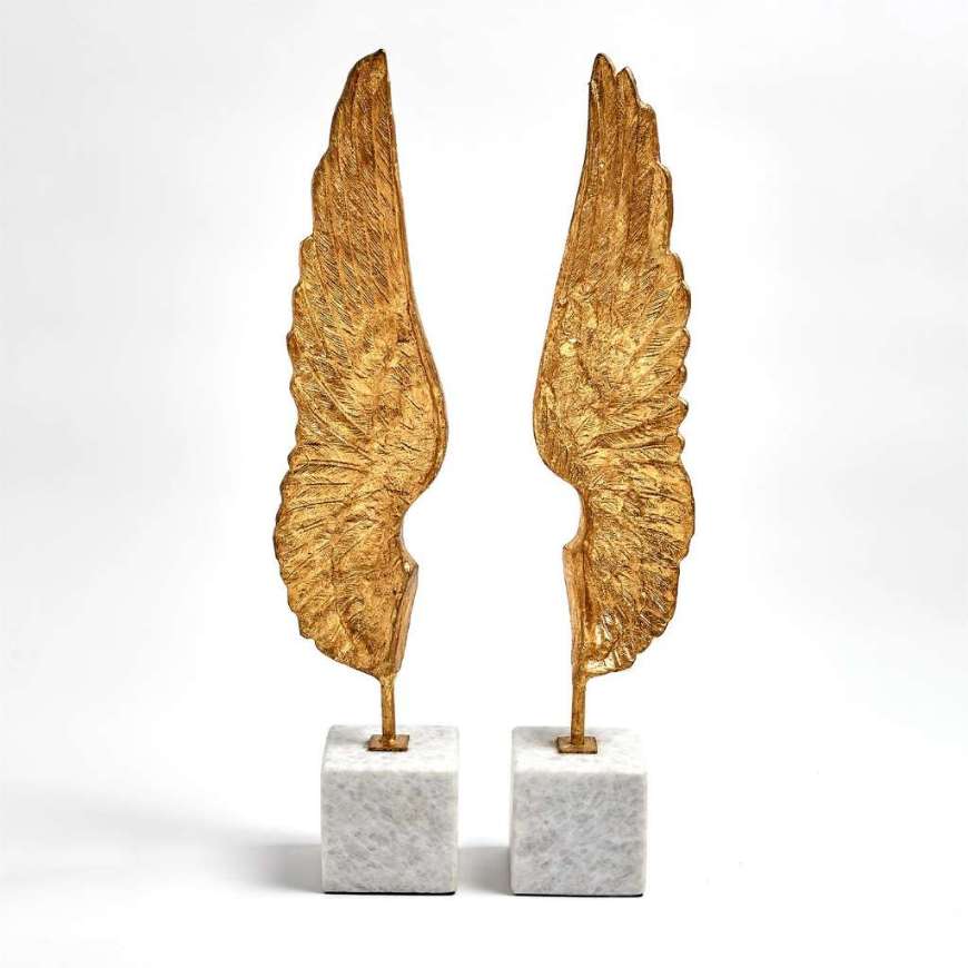 Picture of WINGS SCULPTURE-GOLD LEAF-PAIR