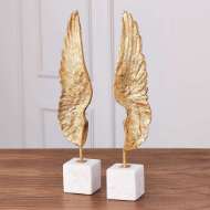 Picture of WINGS SCULPTURE-GOLD LEAF-PAIR