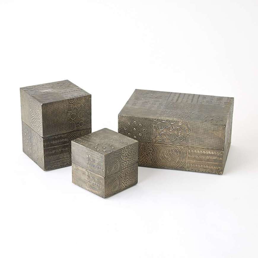 Picture of NAVIGATOR RECTANGLE BOXES-ANTIQUE GUNMETAL