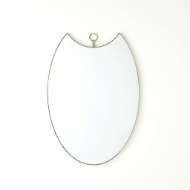 Picture of SHIELD MIRROR WITH GOLD METAL FRAME